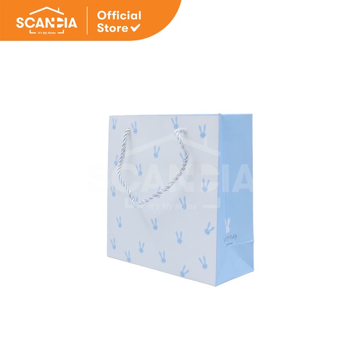 

SCANDIA Paper bag Baby Gift Bag 20x20x8 Cm Small White Rabbit (SC0465)