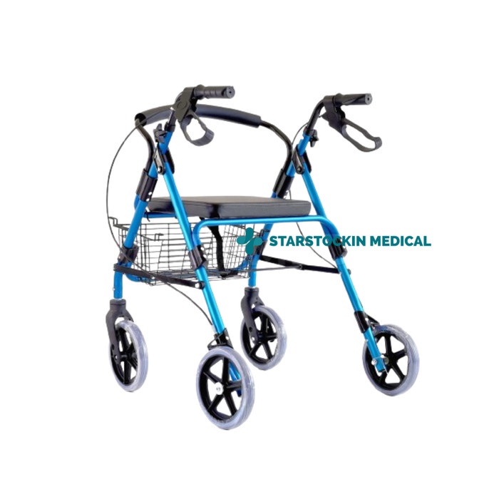 Rollator Walker Lipat Duduk Onemed 965 LH 1 Kursi Roda
