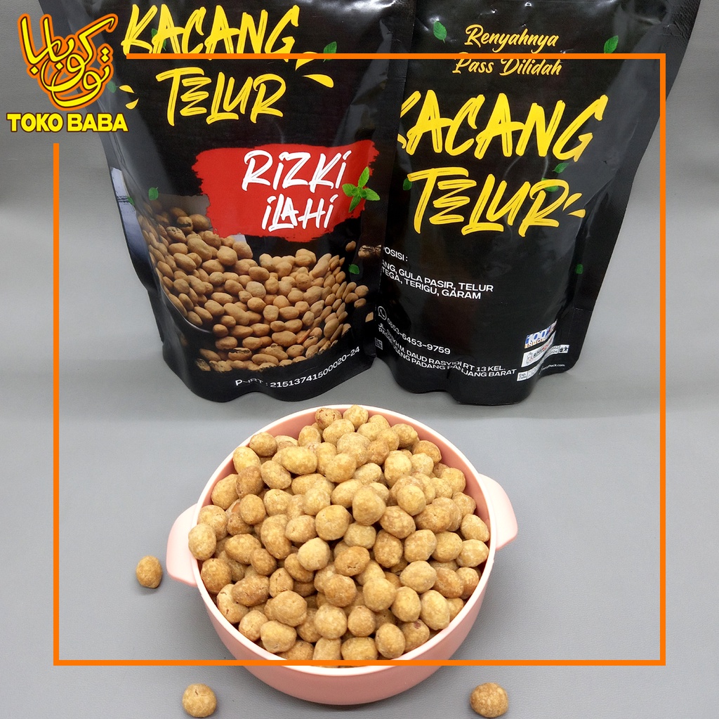 

Kacang Telur Homemade Premuim Rizki Ilahi Kemasan Pouch 250 gr