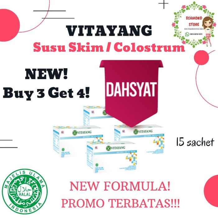 

[ READY STOCK ] PROMO! 4 Box Susu Skim KK / Susu Colostrum / KK Indonesia / ORI 100%