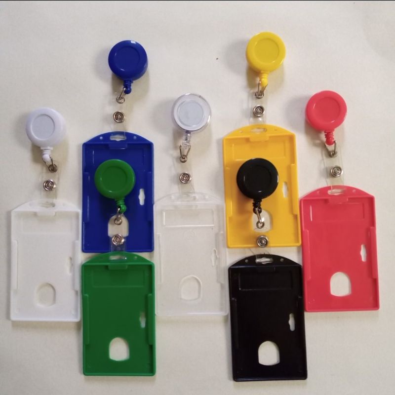 

Frame ID card+YOYO tarik Tempat ID Card Holder Kartu Nama Satu Set Murah