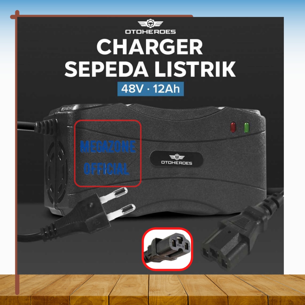Adaptor Charger Aki Sepeda Listrik Lead-Acid Battery United Espana Miles selis murai 48V 12Ah - 48V1