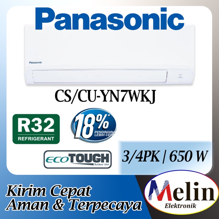 AC PANASONIC 3/4 PK CS-YN7WKJ STANDARD SPLIT CSYN7WKJ 0.75PK UNIT ONLY
