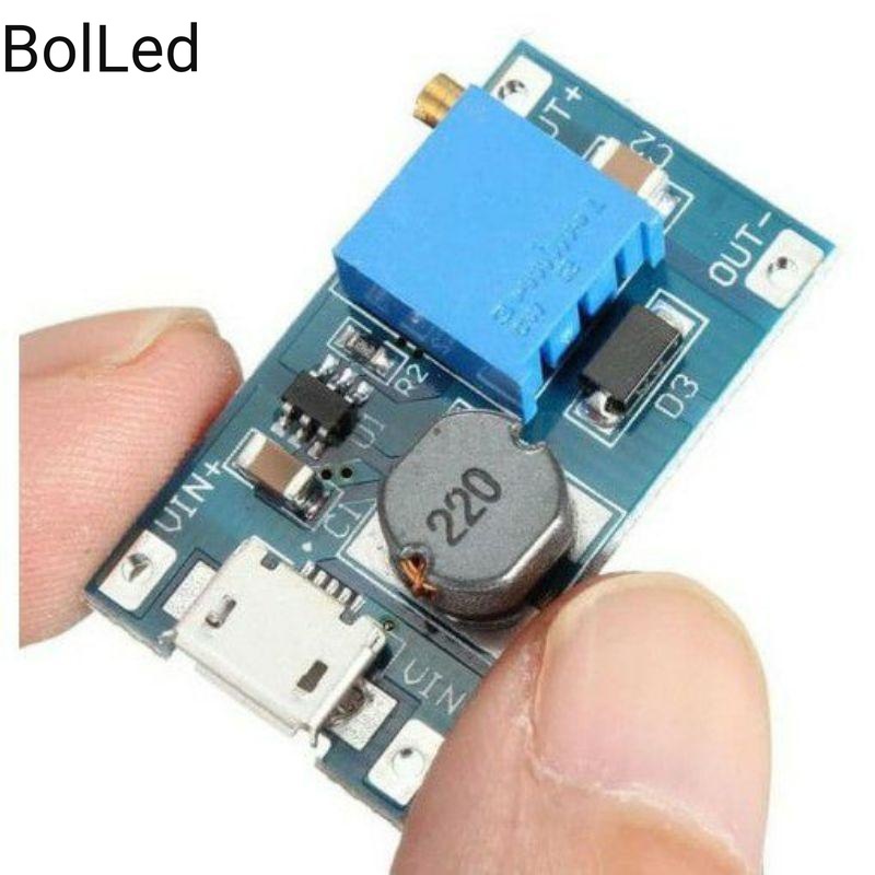 Step up micro usb 5v Dc to Dc penaik tegangan voltase BolLED