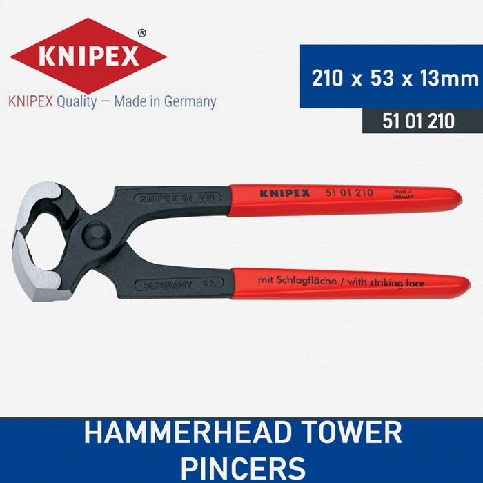 Tang Gegep Kakaktua 51 01 210 Hammerhead Tower Pincers Knipex
