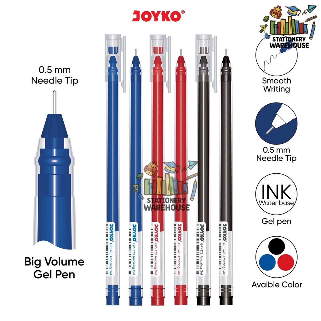 

Gel Pen Pulpen Pena Joyko GP-378 Amazing Gel 0.5 mm