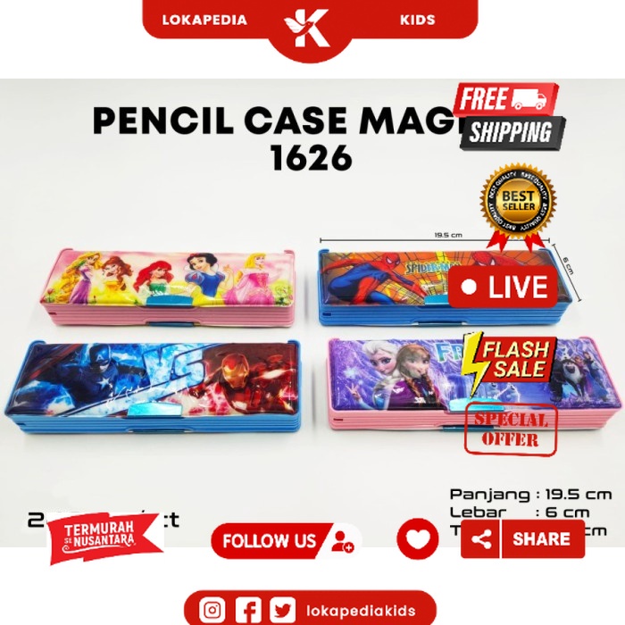 

TEMPAT PENSIL MAGNET / KOTAK PENSIL MINI / PENCIL CASE FANCY--var