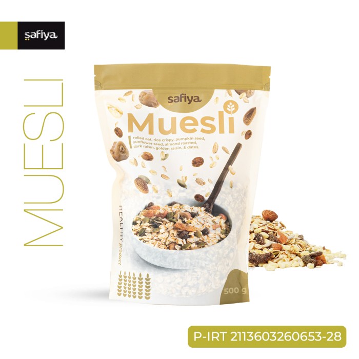 

BEST SELLER- Muesli Fruit and Seed 500 gram Sereal Sehat Authentic Safiya Food