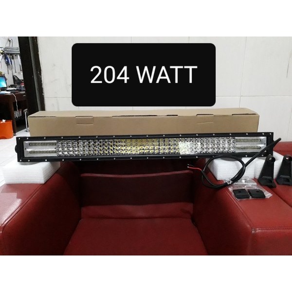 LED 204 Watt. Panjang 81cm. 4row. Light Bar. Work Light. Lampu Sorot Tembak. Braket Samping