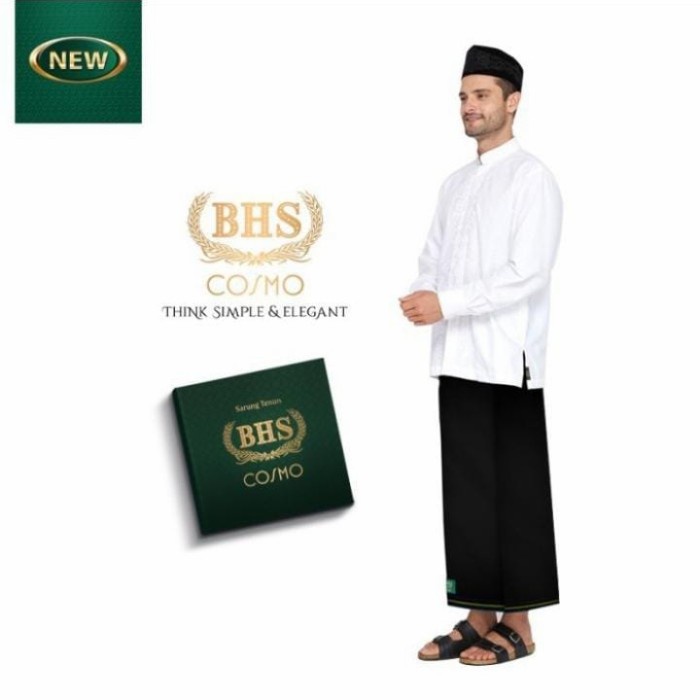 sarung bhs original polos hitam