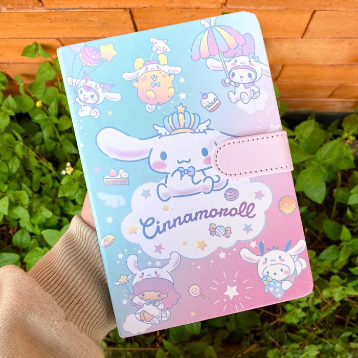 

Notebook A5 Sanrio Diary Magnetic Buku Tulis Cinamoroll Kuromi Melody - MELODY A