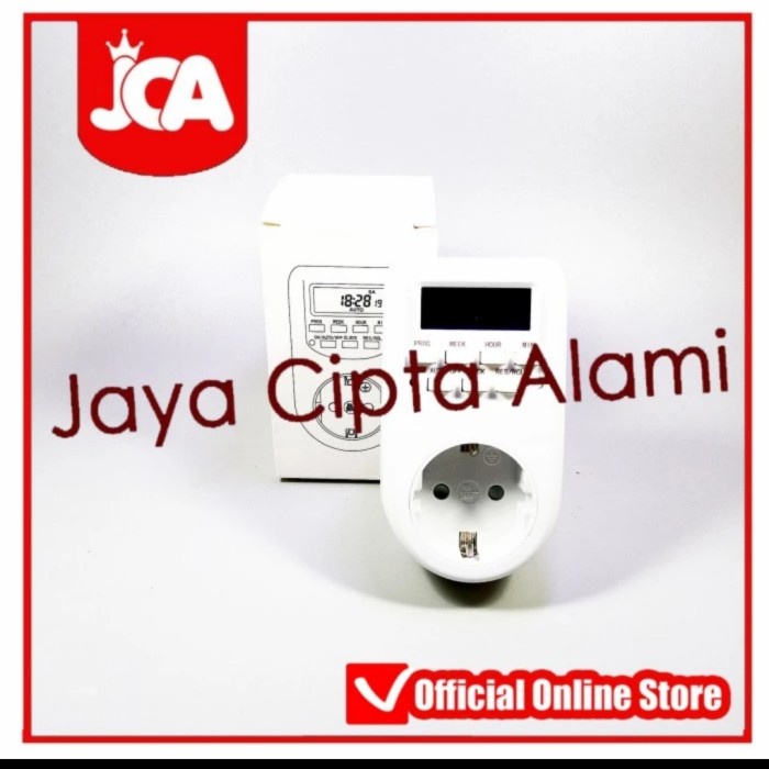 Timer Digital Stop Kontak Listrik Auto Otomatis 24 Jam Colokan 24Jam