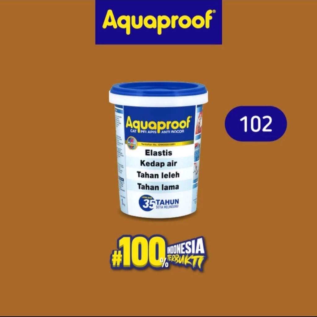 Aquaproof 1 Kg 102 Coklat Muda Cat Pelapis Waterproofing Anti Bocor No Drop