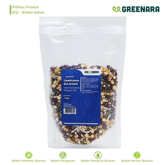 

[KUALITAS PREMIUM] Campuran Biji-bijian 500gr / Multigrain Mix Terjangkau