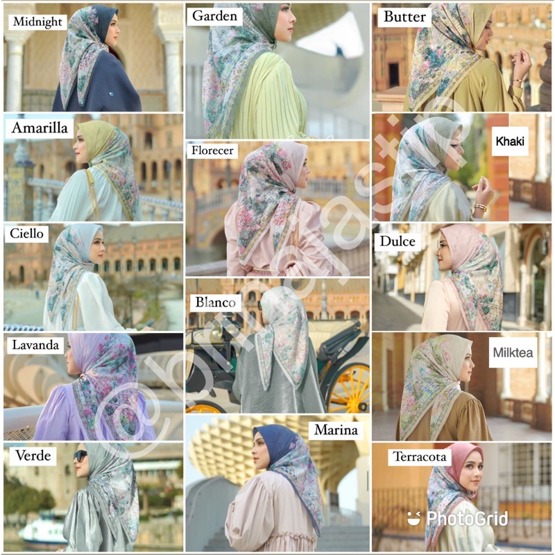 the sevilla series dulce florecer amarilla butter midnight milktea buttonscarves voal fis tapis maxi