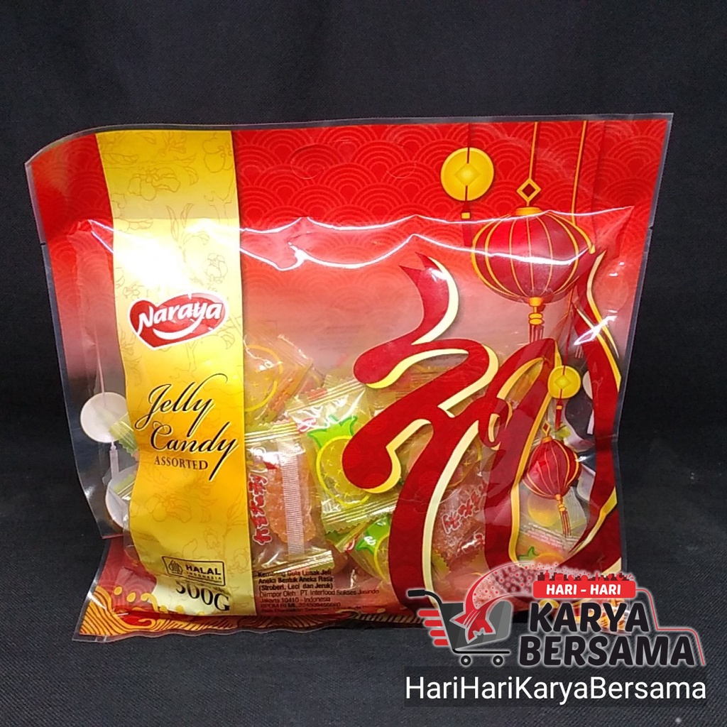 

PERMEN LUNAK NARAYA JELLY CANDY ASSORTED 500GR