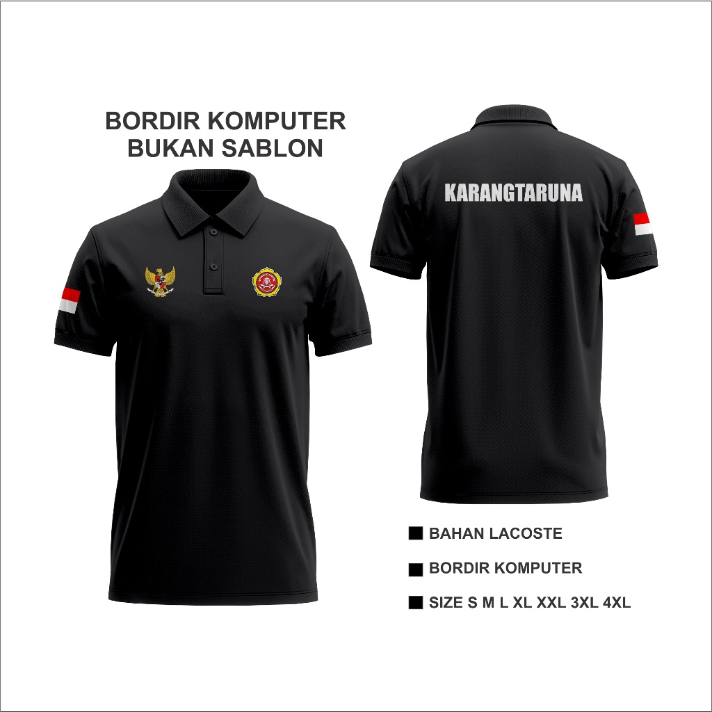 Baju Karang Taruna Bordir Kaos Karangtaruna Polo Karang Taruna Bordir premium termurah