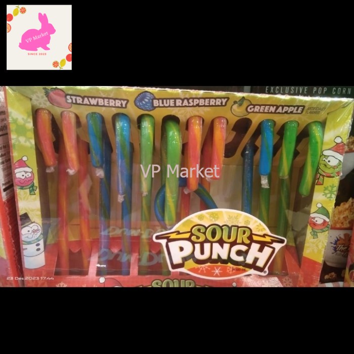 

permen tongkat candy can sour punch strawberry blurasberry green Apple