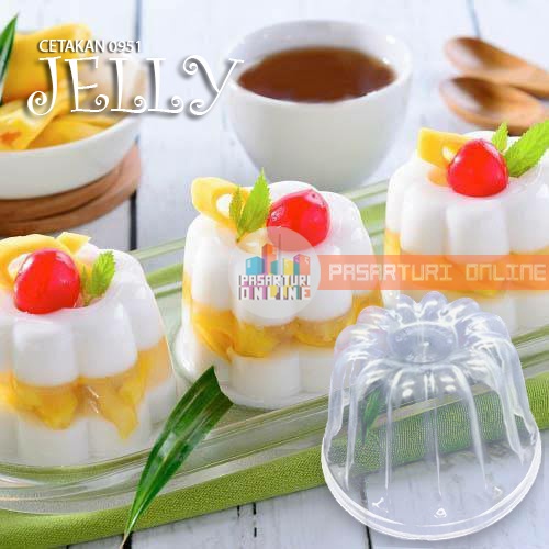 [1 lusin] Cetakan Agar Agar Puding Jelly Polkadot Mini Coklat Green Leaf 0951