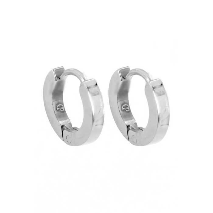Dparis anting steel jepit warna silver