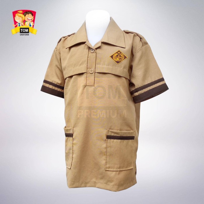 

[MEDAMART] DISKON Seragam TOM Kemeja SD Pramuka Siaga Tangan Pendek No 5