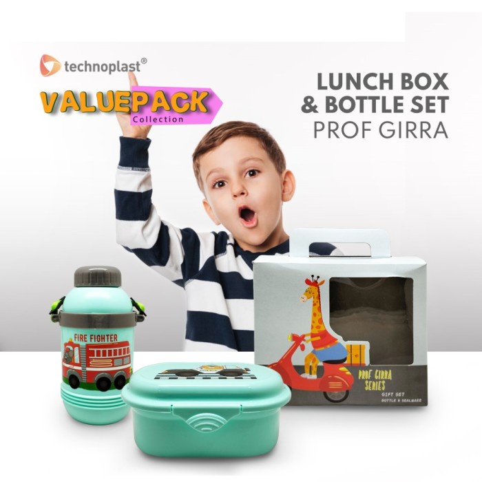 Technoplast Prof Girra Value Pack Set Tempat Makan & Minum