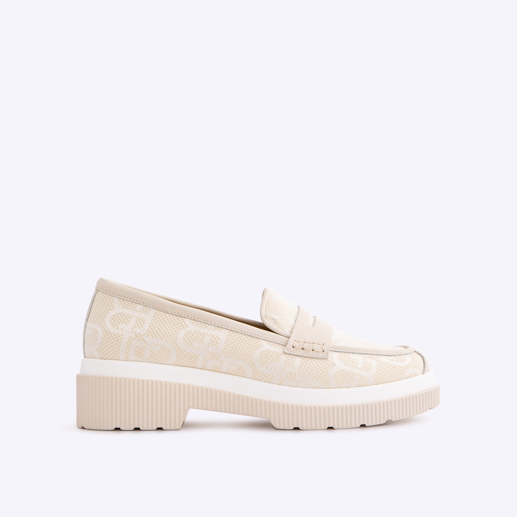 EVERBEST ALVINIA BEIGE - Sepatu Loafer Wanita Chunky Sole