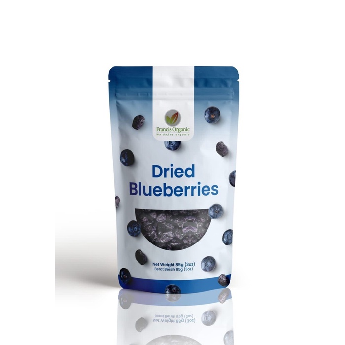 

Francis Organic Dried Blueberries 85gr (3oz) / Bluberry Kering