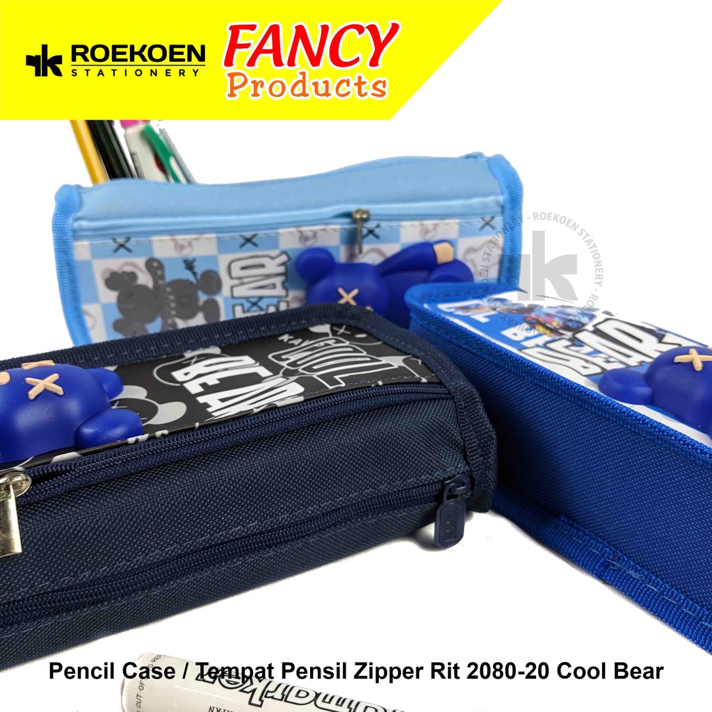 

XPM Pencil Case Kanvas Zipper 3D Fancy Besar XPM-2080-20 Cool Bear