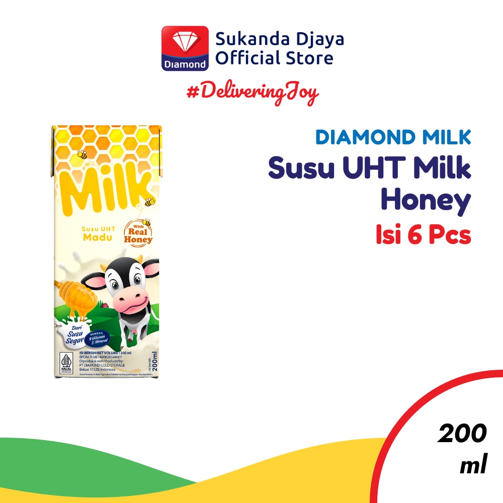 

Diamond Milk Susu UHT Honey 200 ML [Isi 6 Pcs]