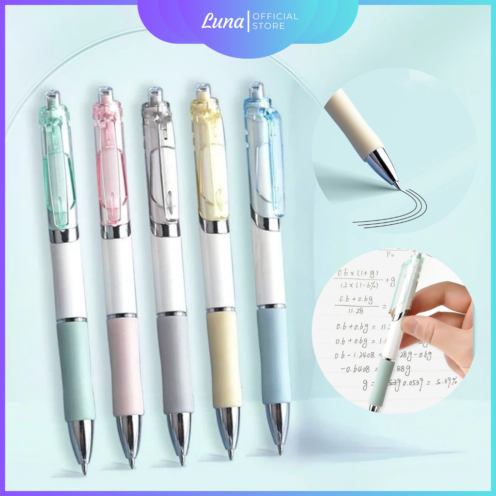 

5pcs Pulpen Mekanik Morandi Sweet Color Pastel 0.5mm Roller Ball Pen Bolpoint Gel