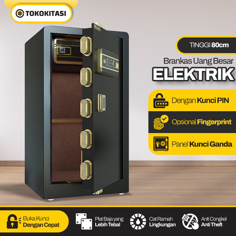 BRANKAS BESAR UKURAN 80CM BRANKAS UANG DAN EMAS BRANKAS PIN DAN FINGERPRINT PREMIUM