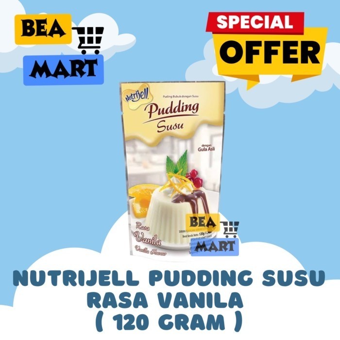 

Nutrijell Puding Susu Rasa Vanila 120 gr | Nutrijel Vanilla Pudding Powder 120 gram