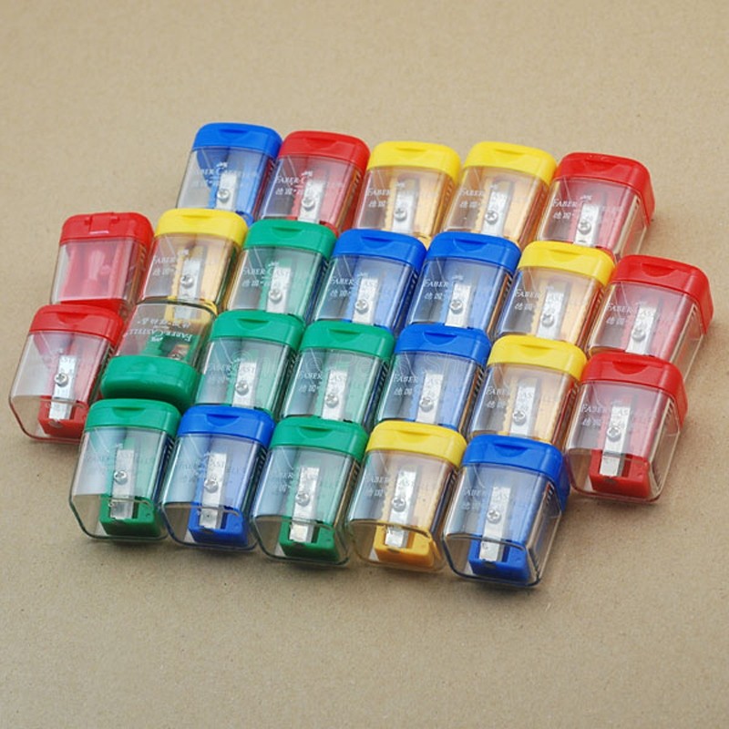 

24 Pcs Faber Castell Plastic Cute Pencil Mini Sharpeners Standard Pencil Cutting Machine Portable For Student School Supplies