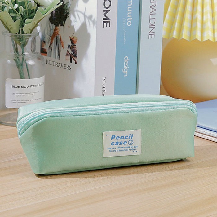 

Tempat pensil pastel Pencil case simpel kotak pensil perempuan - Blue
