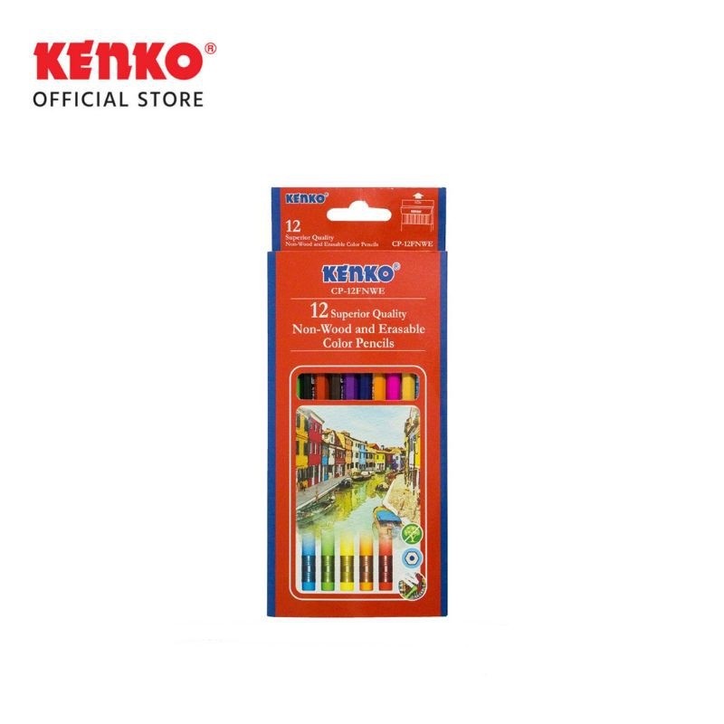 

KENKO PENSIL WARNA PANJANG 12 NON WOOD AND ERASABLE