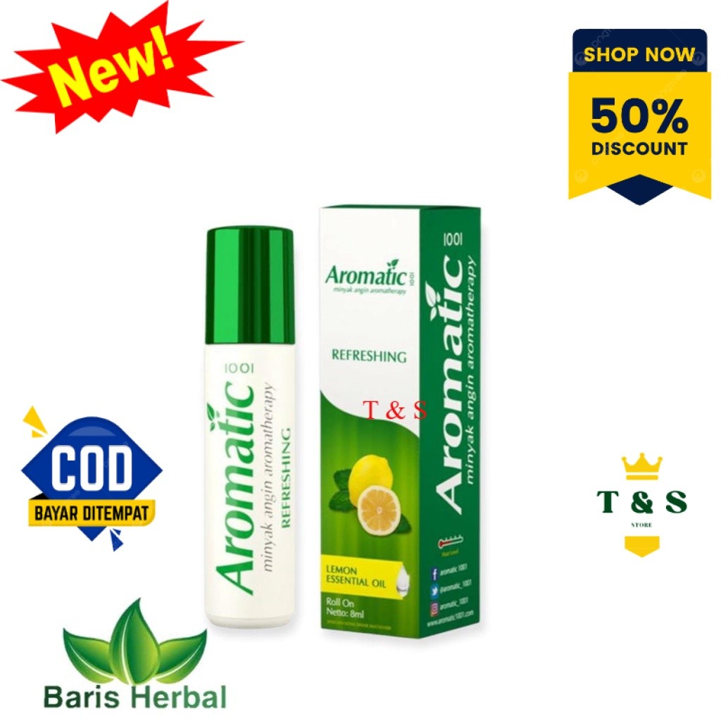 Aromatic 1001 | Minyak Angin Aromatheraphy | Roll-On 8ml ORIGINAL