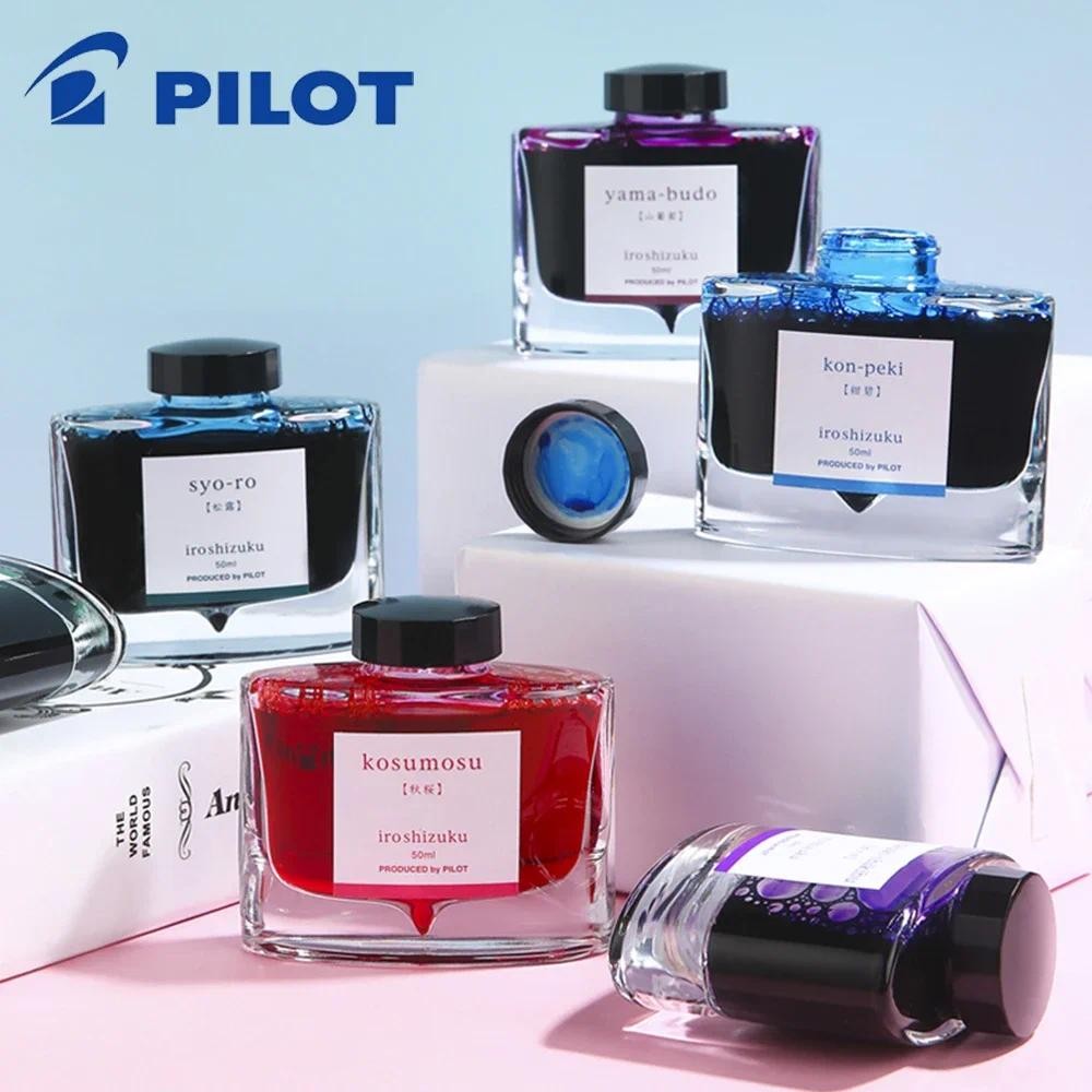 

1 Bottle Japan PILOT Fountain Pen Ink Non Carbon INK-50 Color Iroshizuku Natural 50ml 26 Color All School Office Stationery