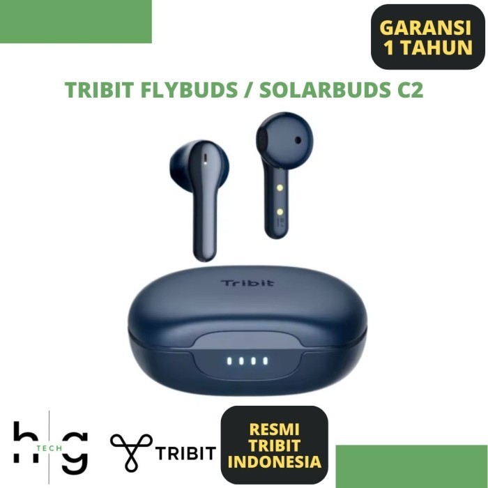 Tribit Flybuds / Solarbuds C2 Resmi Tribit Indonesia TWS Half Ear Wireless Earbuds Bluetooth 5.2 Ear