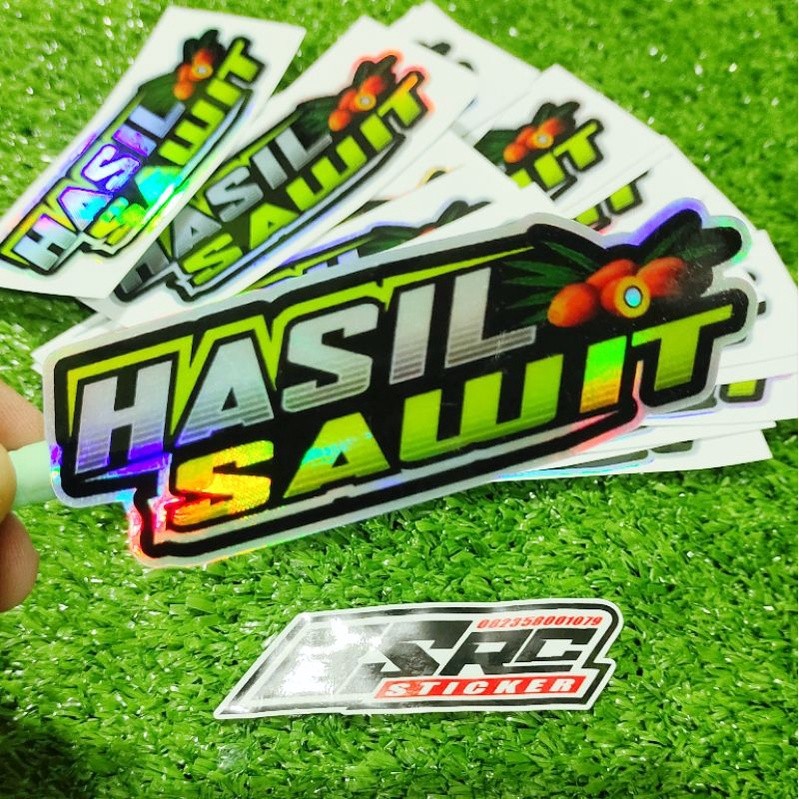 sticker hasil sawit hologram premium