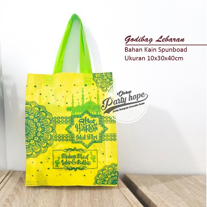 

tas parsel idul fitri grosir / goodie bag idul fitri / kantong snack - Kuning isi 12