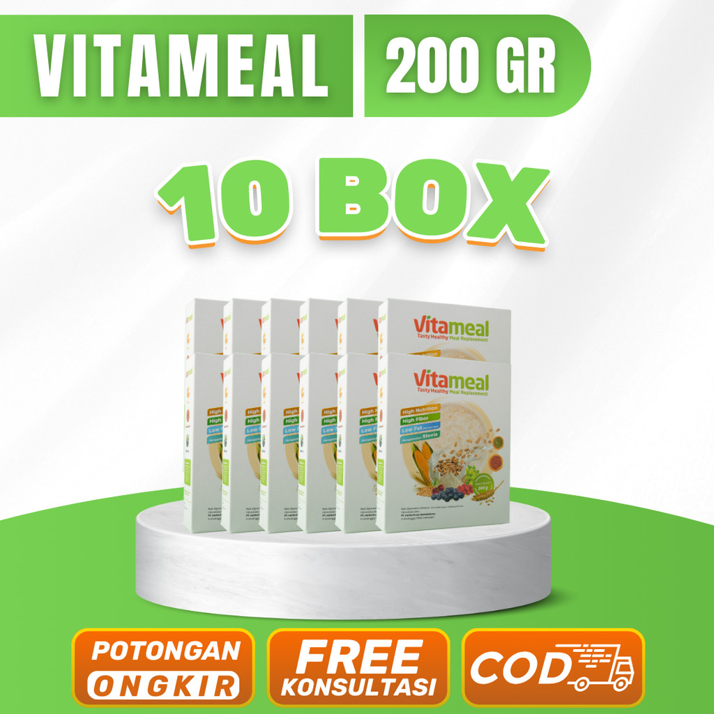 

10 BOX VITAMEAL - Sereal Sehat Multigrain Atasi Diabetes Menurunkan Gula Darah Mengatasi Kencing Manis Diabetes Melitus