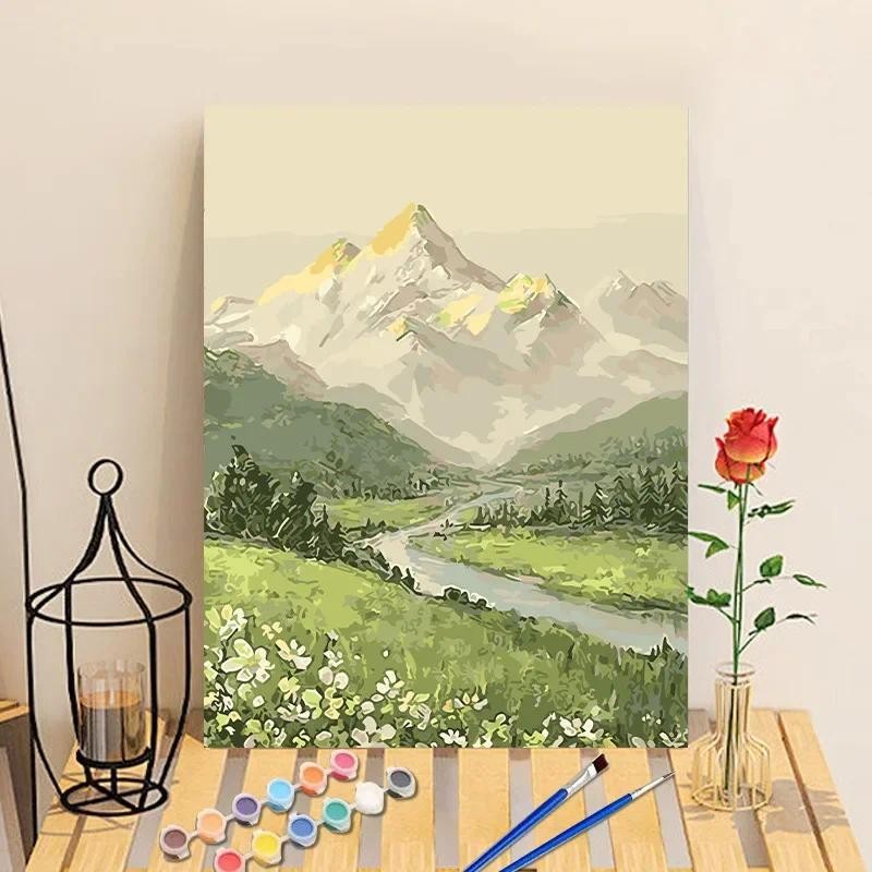 

4717012Digital oil painting living room decorative painting sofa background wall hanging painting