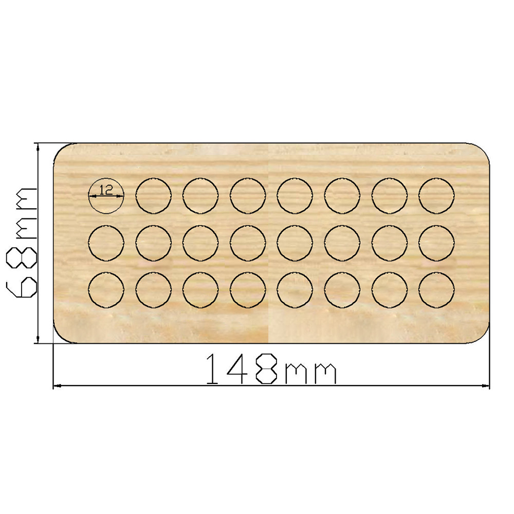 

12mm Round Wooden Cutting Dies Card Bow Flowers Ice Cream Christmas House DIY Scrapbooking Decor Cutter Mold