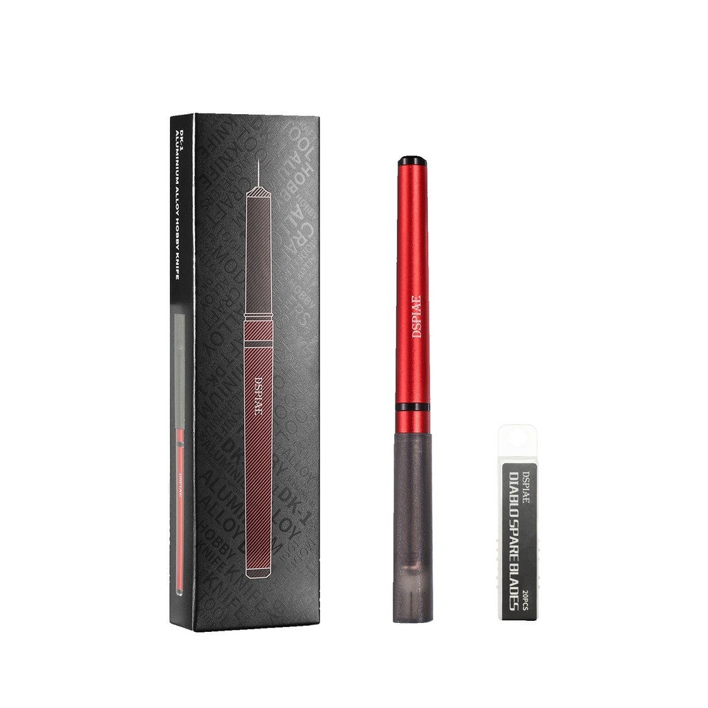 

DSPIAE DK-1 Aluminum Alloy Carving Pen Knife for Model Making with 21 Pcs Blade Sharp