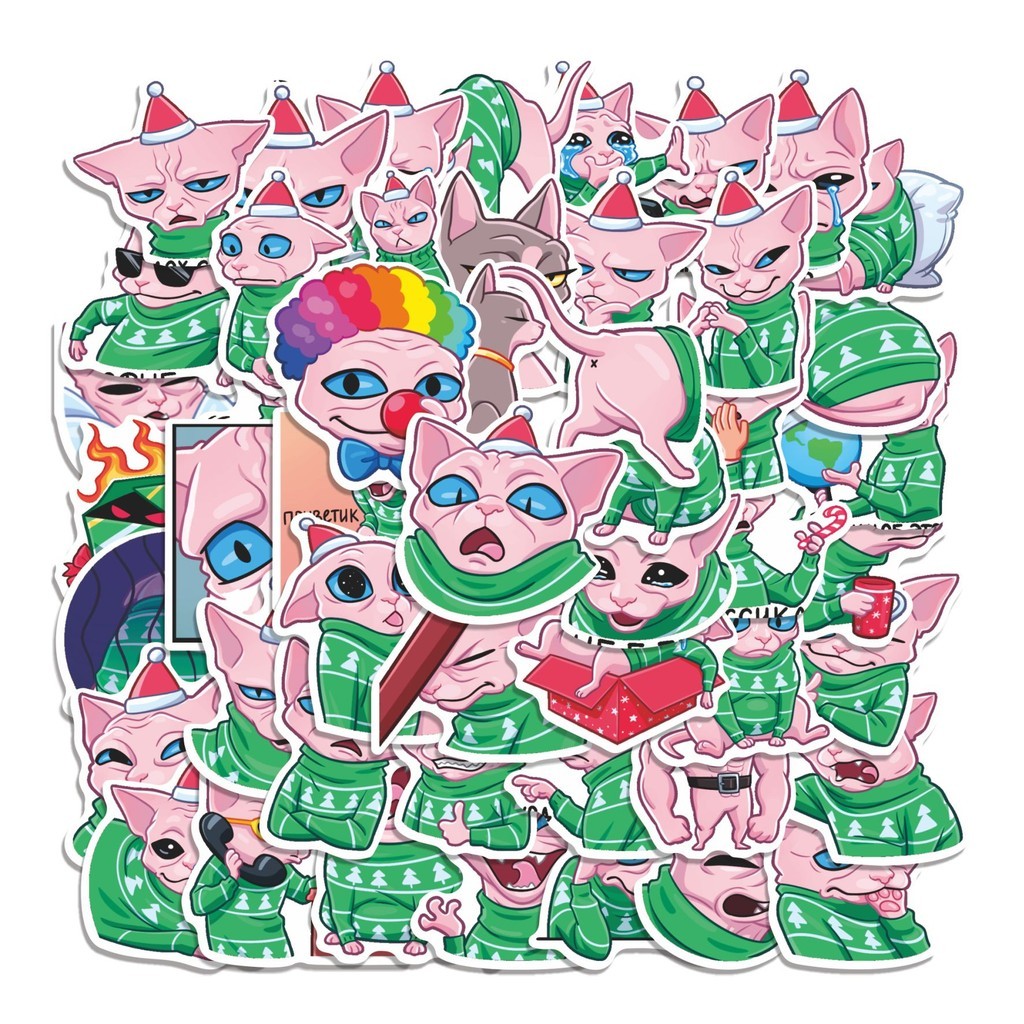 

COD 50 Pcs Stiker DRESSED UP RAMSES Lucu Anti Air Untuk Dekorasi Notebook Sepeda Skateboard Handphone