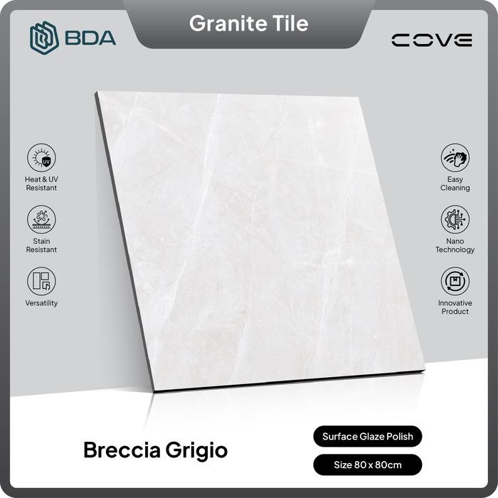 BDA Granite Tile Granit 80x80 Keramik 80x80 Keramik Lantai 80x80 Keramik Dinding Breccia Grigio