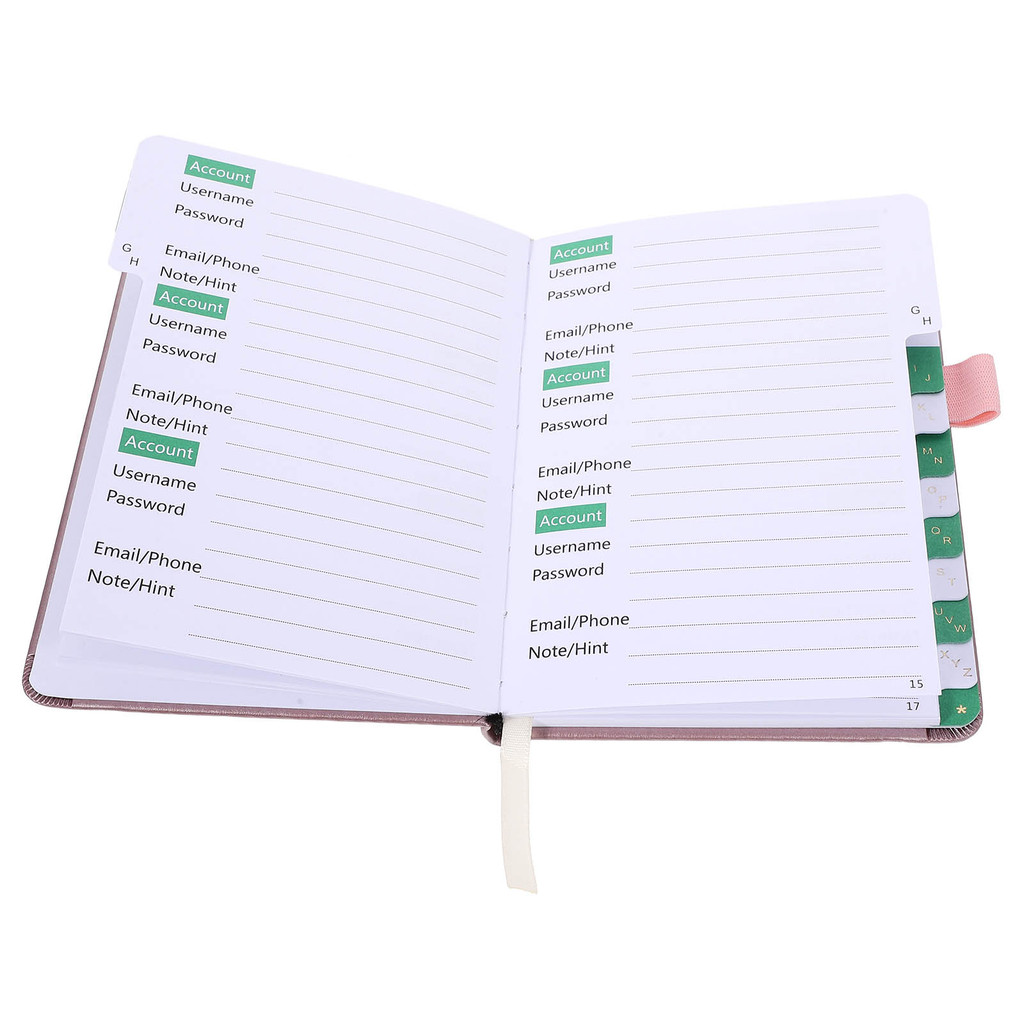 

Small Journal Password Book Address Phone Imitation Index Page with Pen Insert Strap (sky Blue ) Notebook Home Office