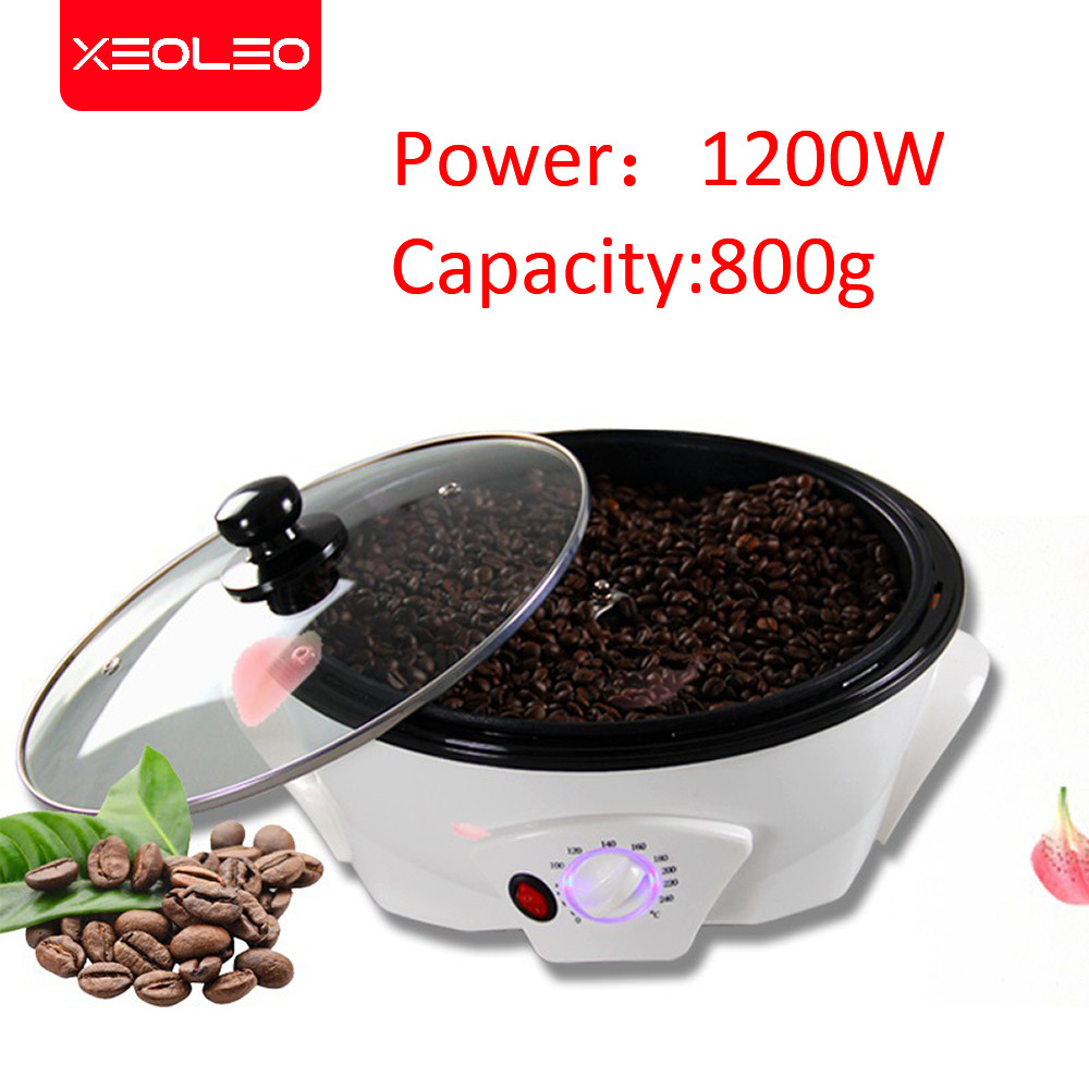 XEOLEO 800g Electric Coffee roaster 1200W Automatic Coffee Bean Baker Coffee baking machine suitable