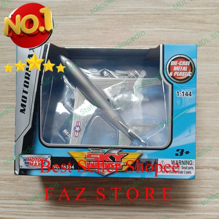 Motormax Sky Wings  BOEING 747 USAF Diecast Pesawat 1:144 Toy FAZ Store